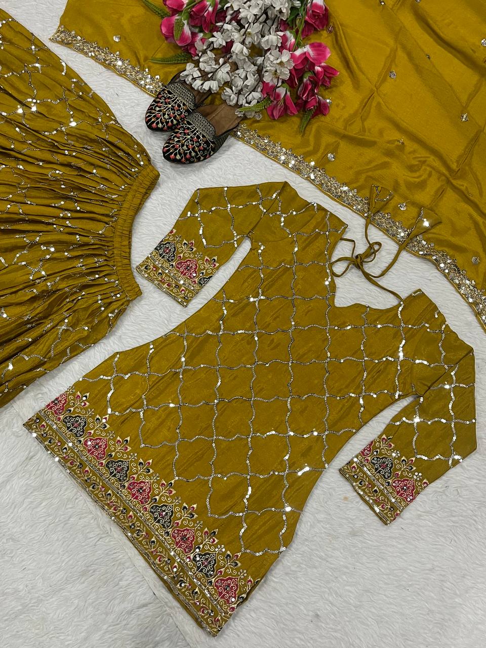 Bridal Sophistication: The Ivory Lattice Ceremonial Gharara